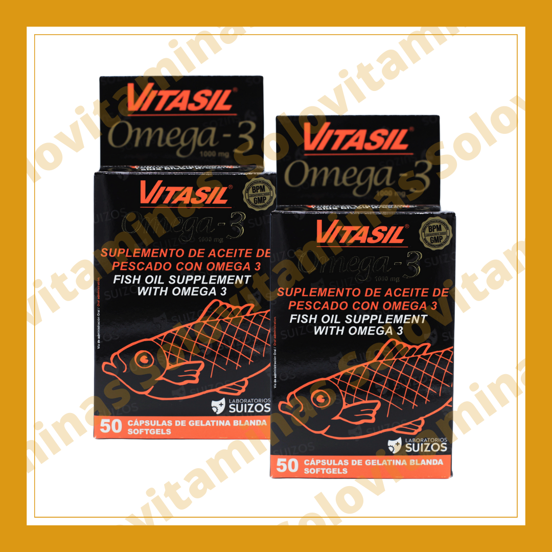 VITASIL OMEGA3 50 Cápsulas 2 PACK Solo Vitaminas
